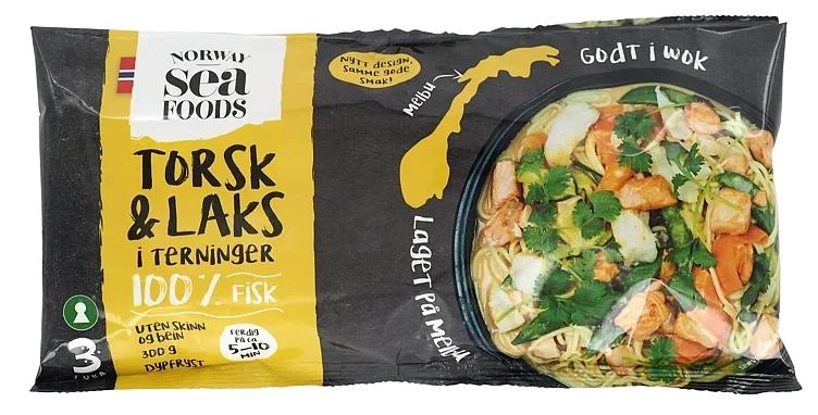 Torsk laks terninger 300g