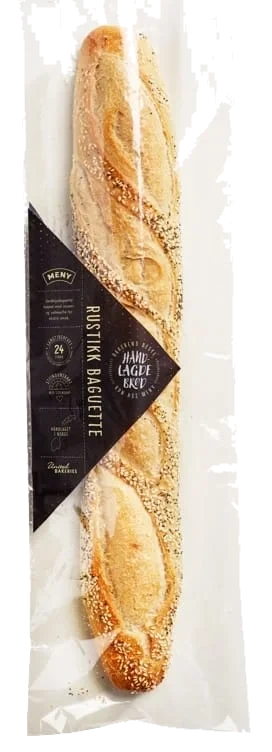 Fin rustikk baguette m/frø Håndlagd