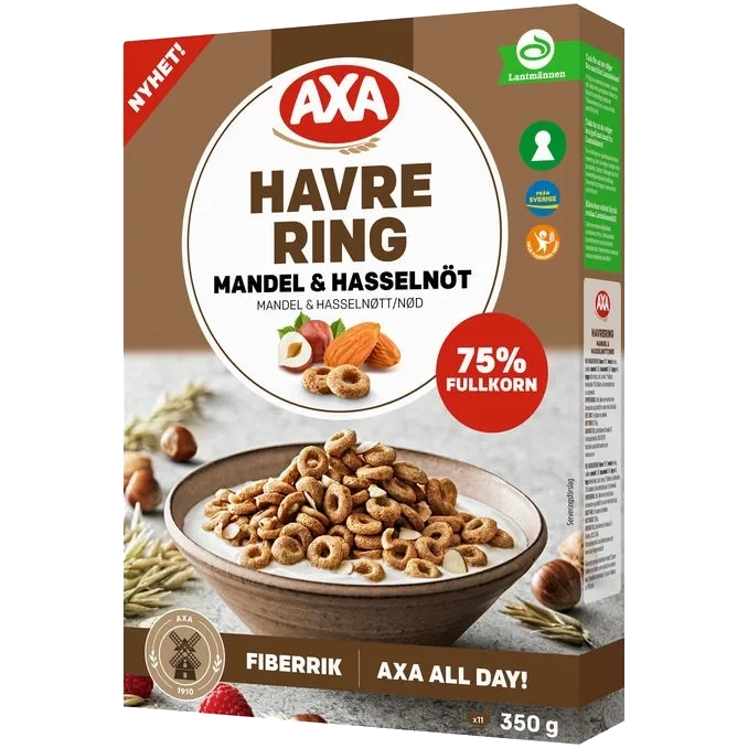 Havreringar Mandel & Hasselnöt