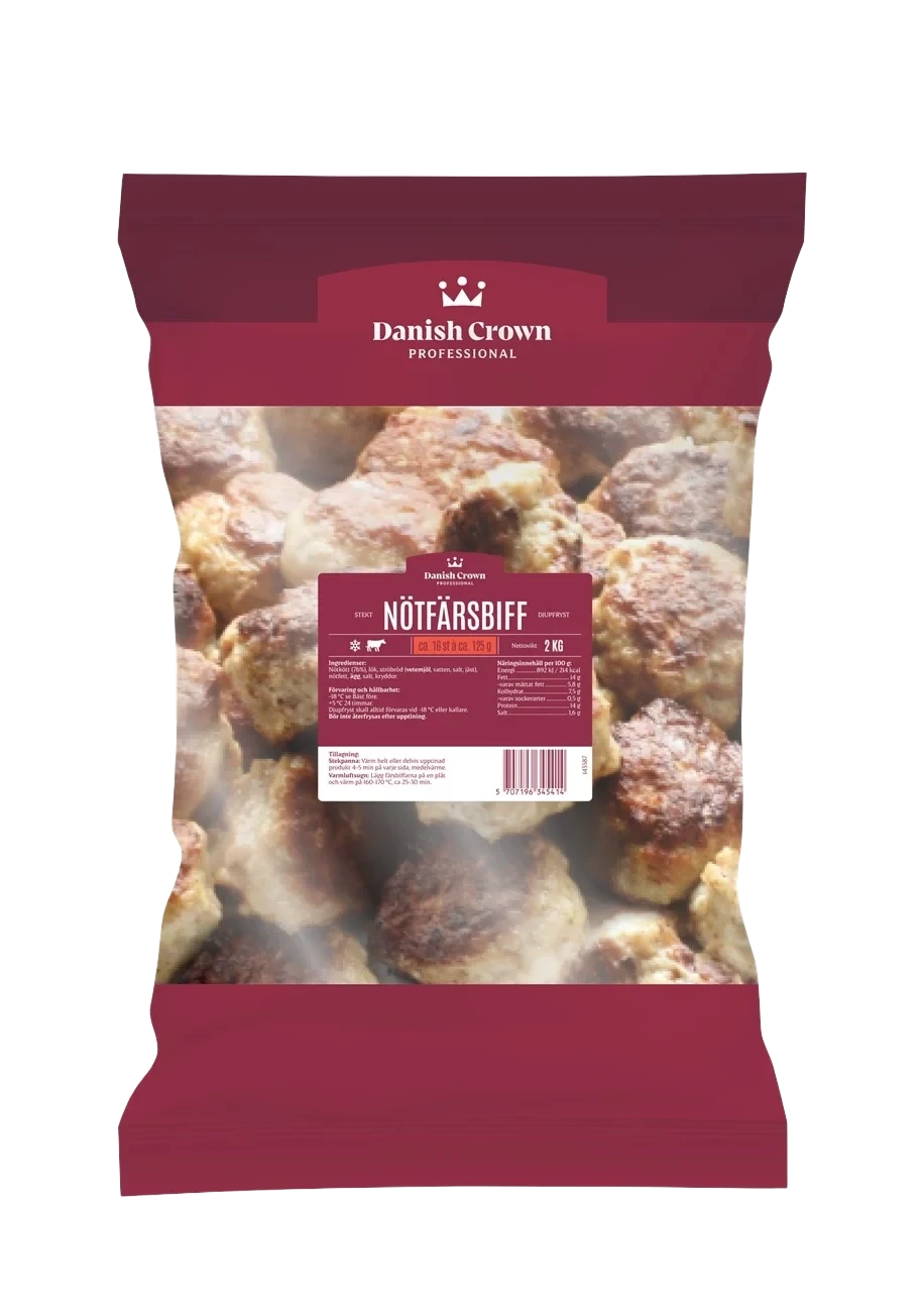 Nötfärsbiffar färdigstekta 125 g