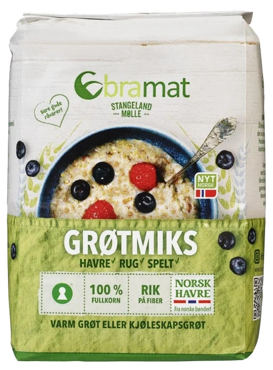 Bramat Grøtmiks Havre&Rug&Spelt 500g Stangeland
