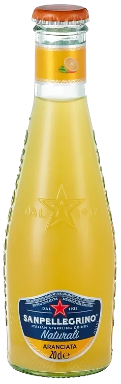 San pellegrino aranciata glassflaske   24x20cl