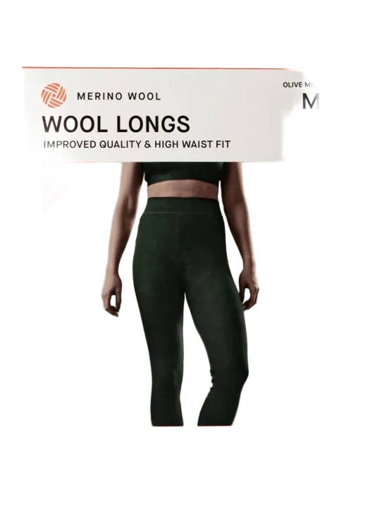 Wool Longs Sport Olive Melange L Pierre-Robert