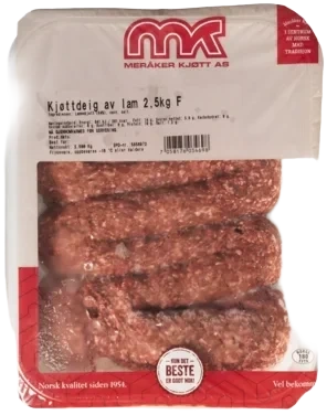Kjøttdeig av lam 2,5kg