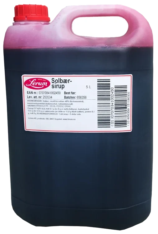 Solbærsirup 5l Lerum