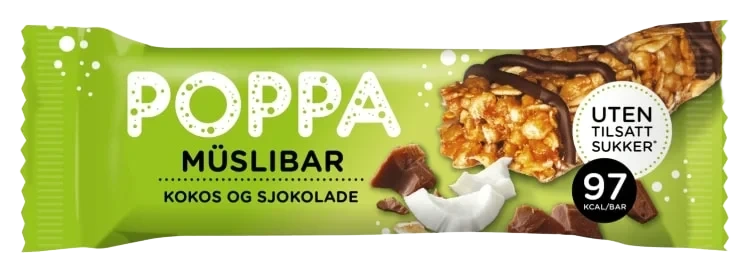 Poppa Muslibar Kokos&Sjokolade 25g