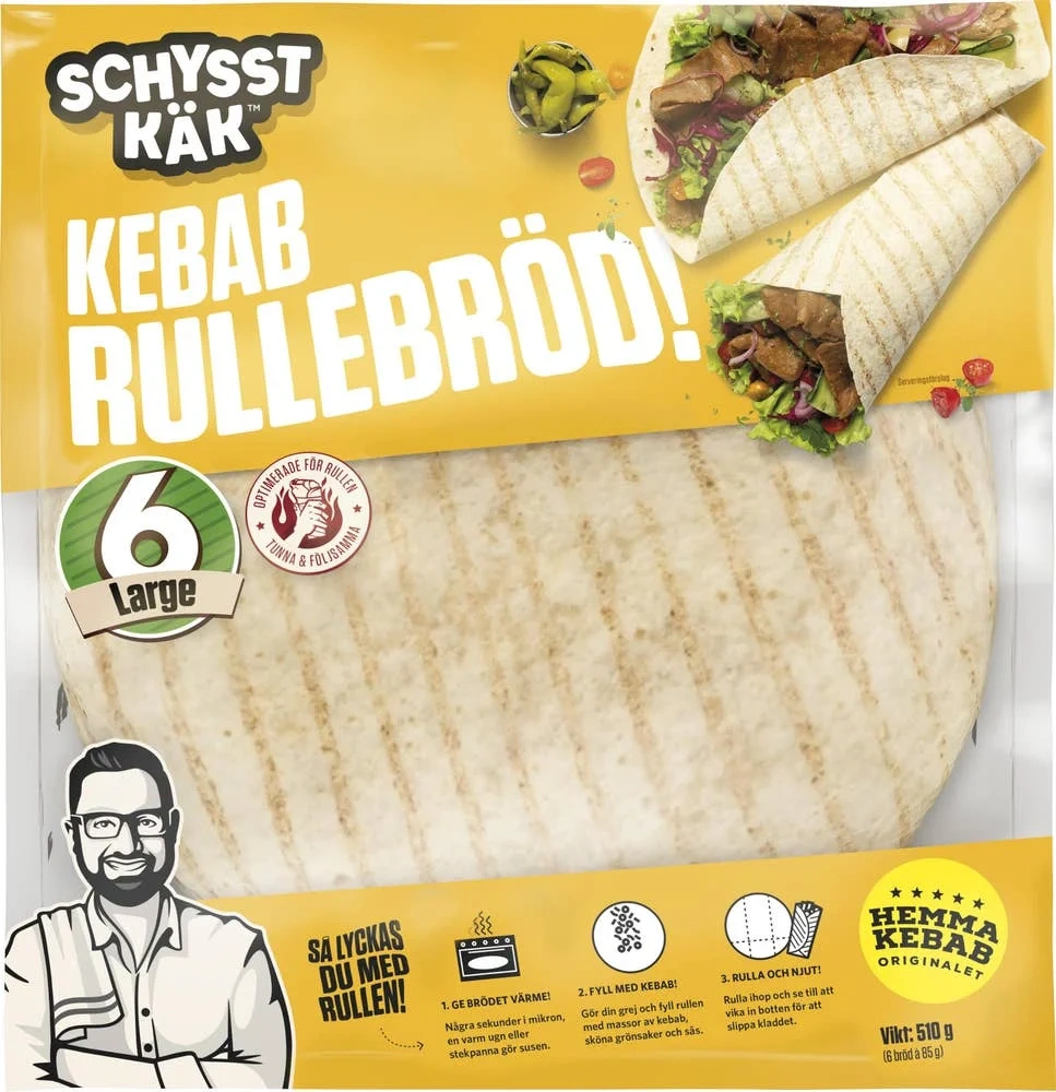 Kebabrullebröd Large 6-p