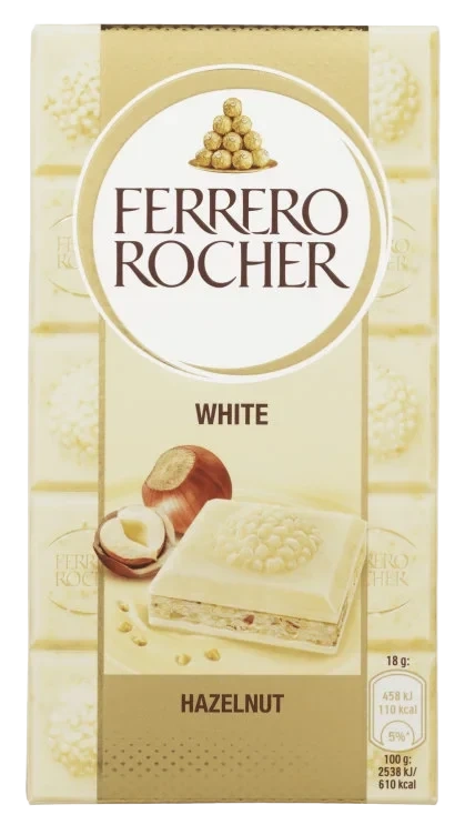 Ferrero Rocher Tablet Hvit Sjokolade 90g