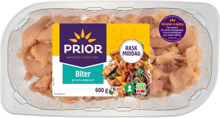 Biter av kyllingfilet 600g
