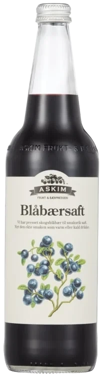 Blåbærsaft 0,7l Fl Askim Frukt – og Bærpresseri
