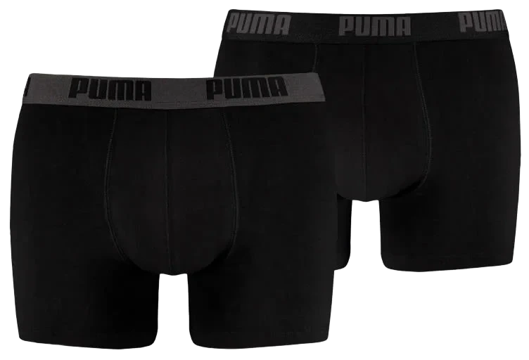 Boxer Basic Herre 2pk Black/Black S Puma