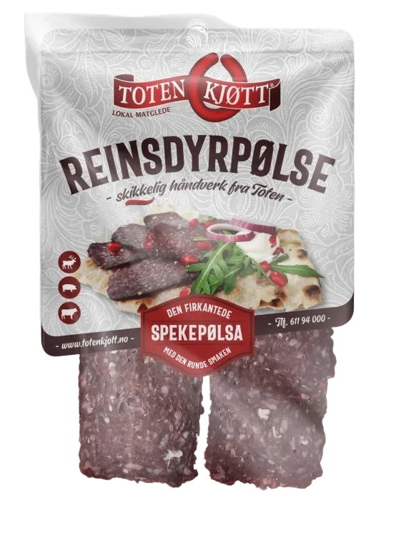 Reinsdyrpølse 100g Toten Kjøtt