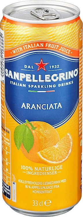 San pellegrino aranciata  slim can   24x33cl