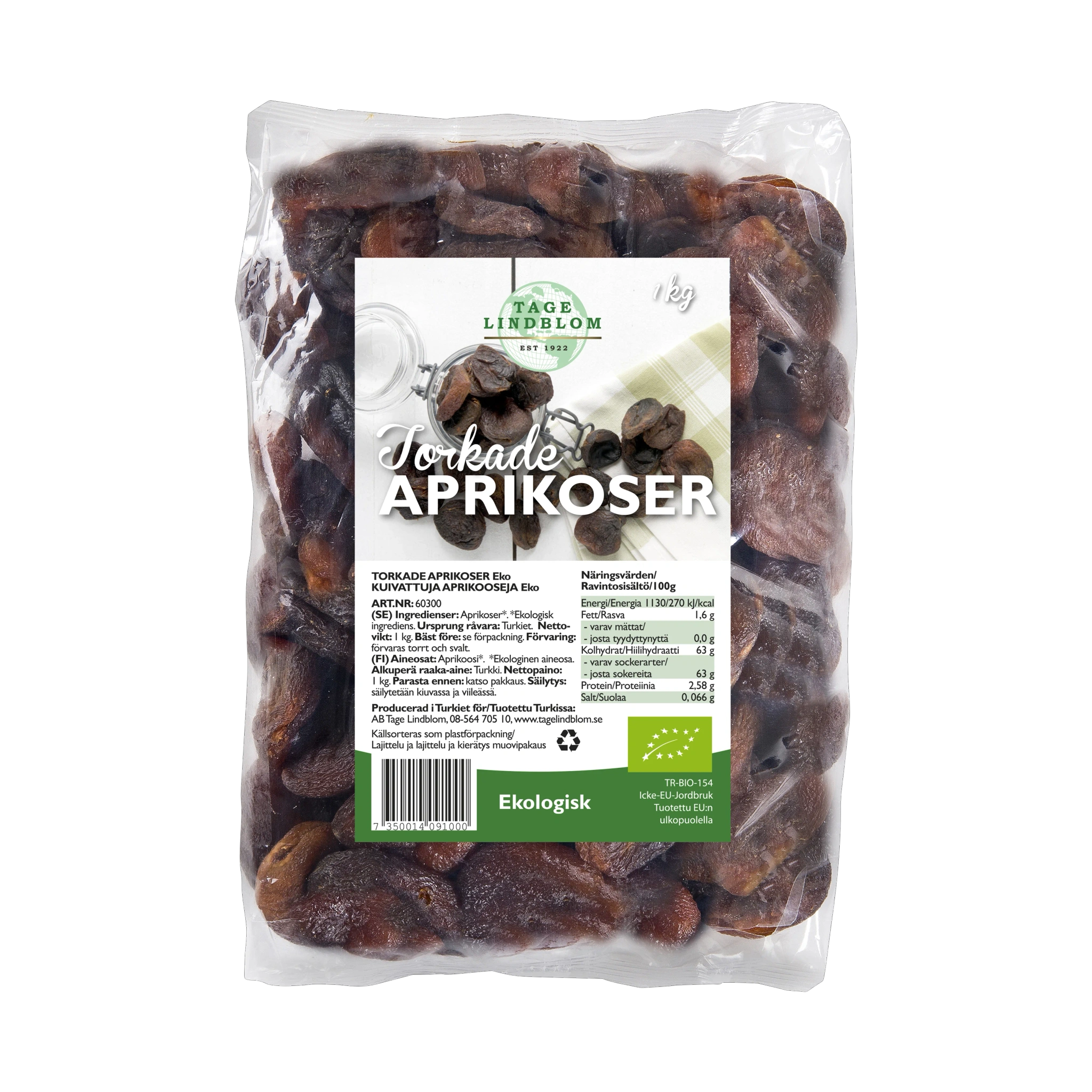 Torkade Aprikoser Eko