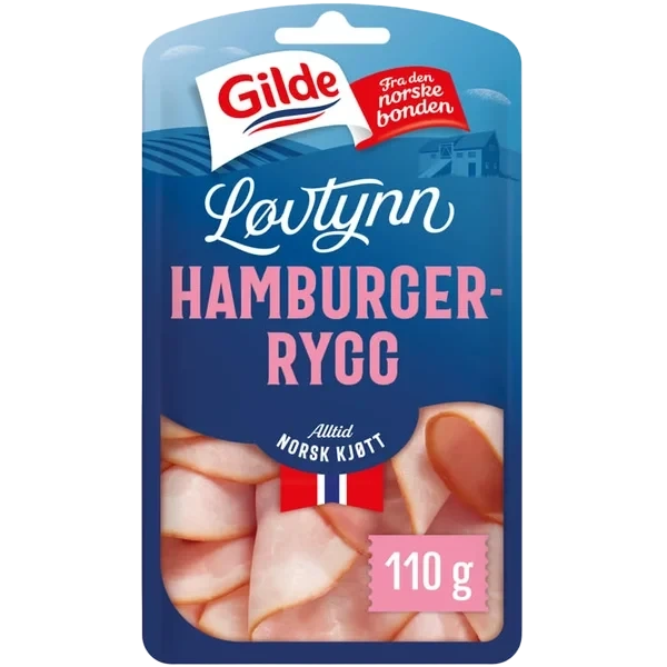Hamburgerrygg Løvtynn 110g Gilde