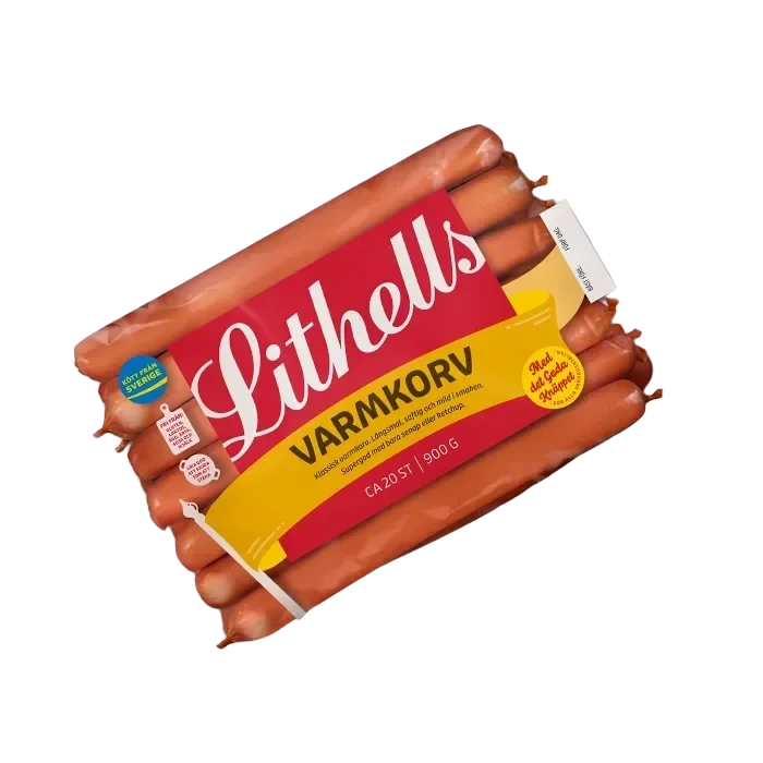 Varmkorv med Skinn 900g Lithells