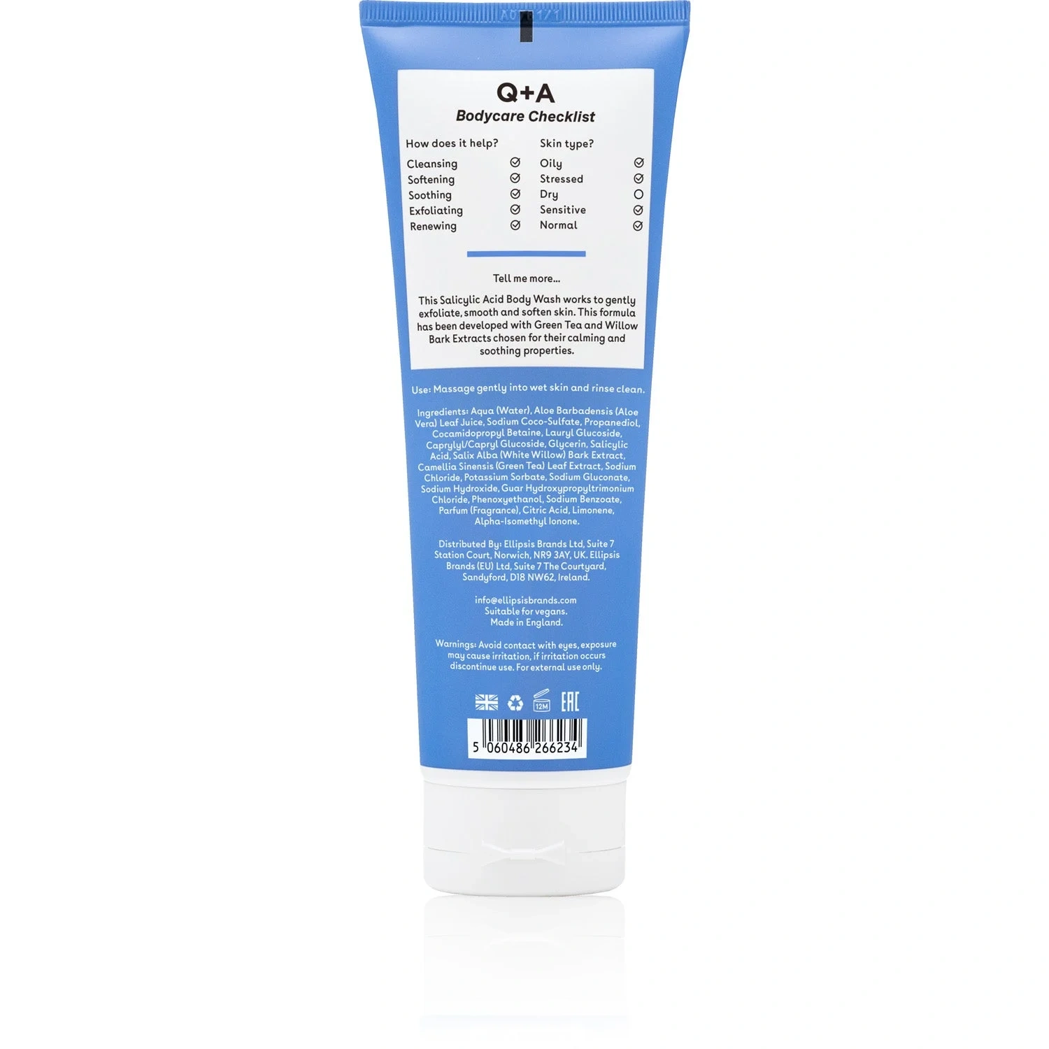Q+A Salicylic Acid Body Wash, 250 ml