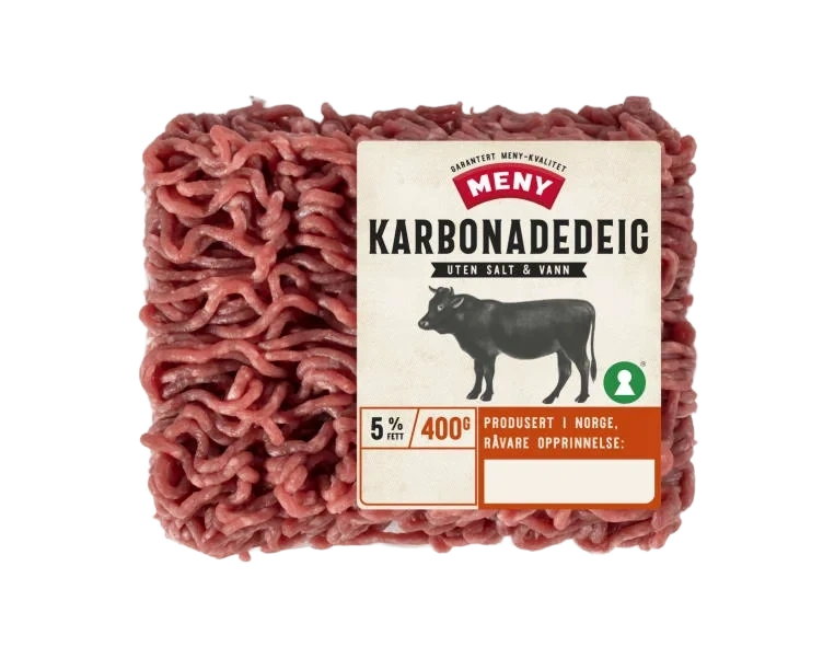 Karbonadedeig 5% u/Salt og Vann 400g Meny