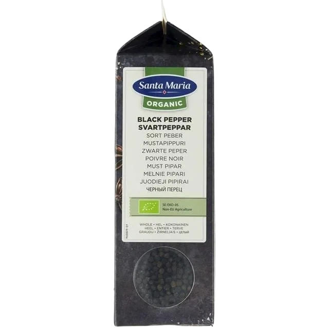 Sort Pepper Hel Økologisk 450g Santa Maria