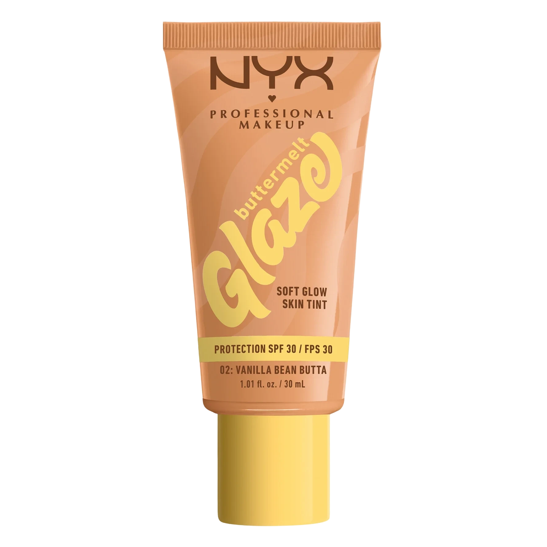 NYX PROFESSIONAL MAKEUP Buttermelt Glaze Soft Glow Skin Tint SPF30 02 Vanilla Bean Butta