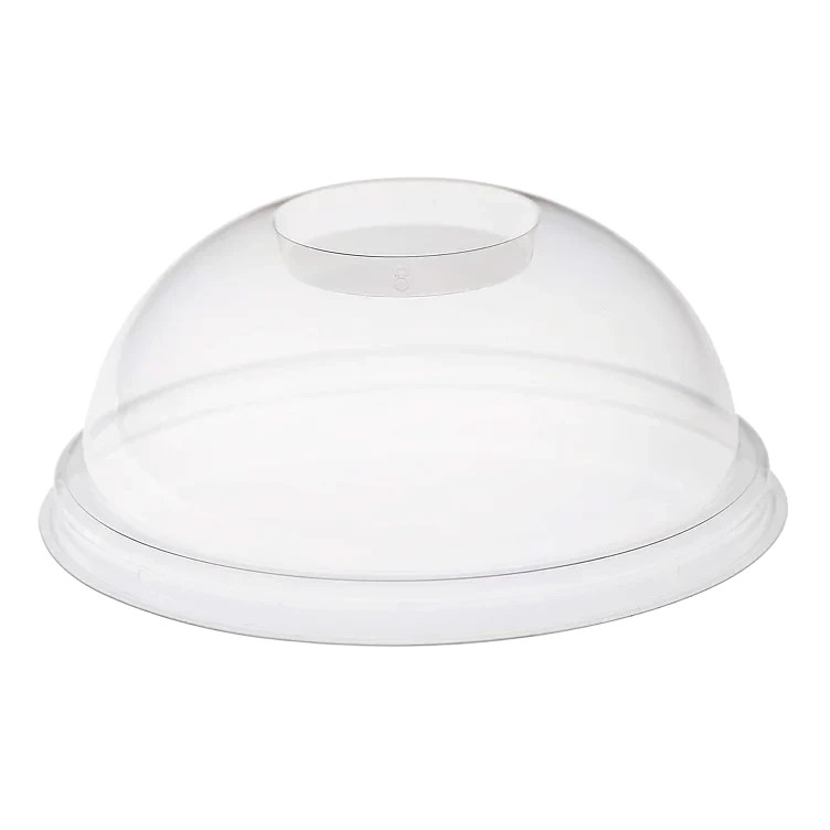 Høyt lokk u/hull 95mm klar pla 100stk