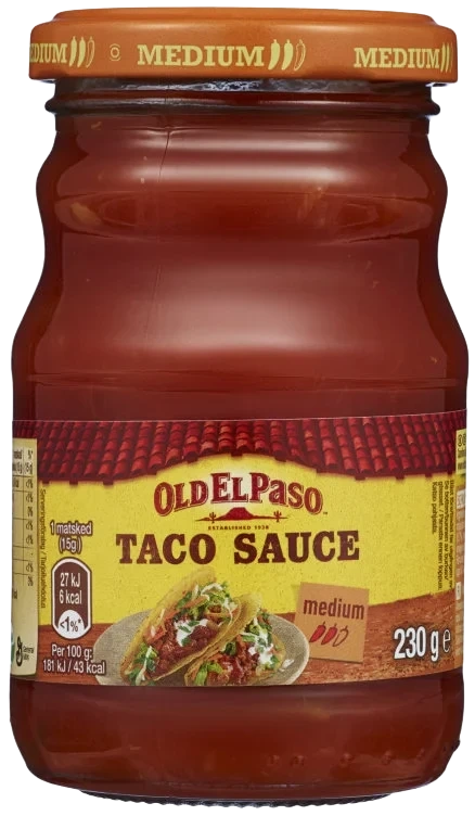 Taco Sauce Medium 230g Old El Paso
