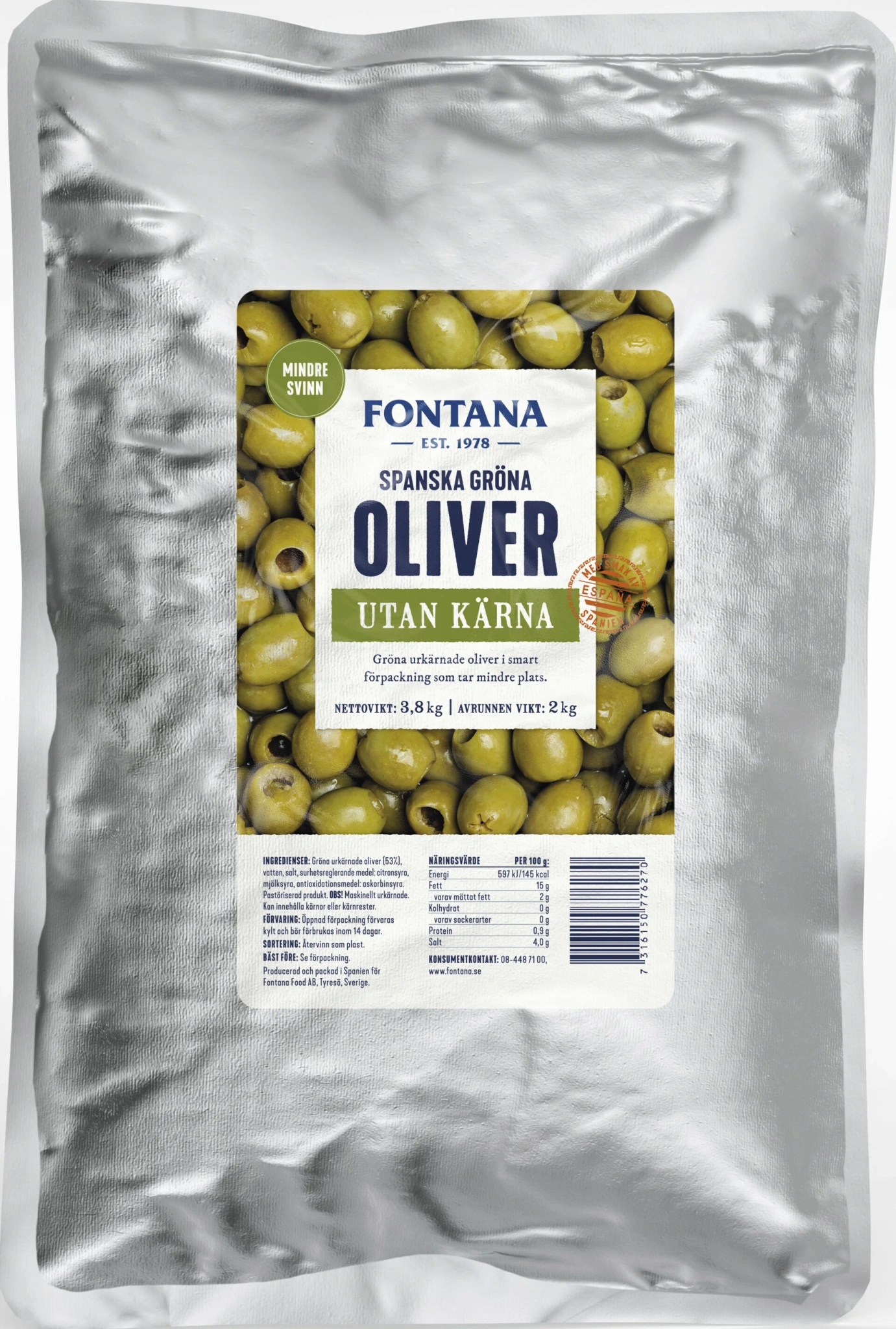 Oliver Gröna utan kärna i påse
