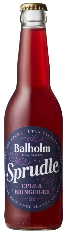 Sprudle Eple & Bringebær 0,33l Fl Balholm