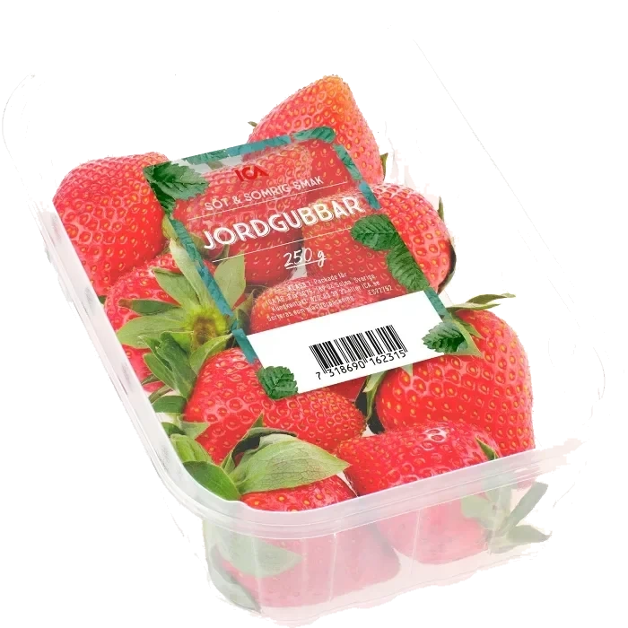 Jordgubbar 250g ICA Klass 1