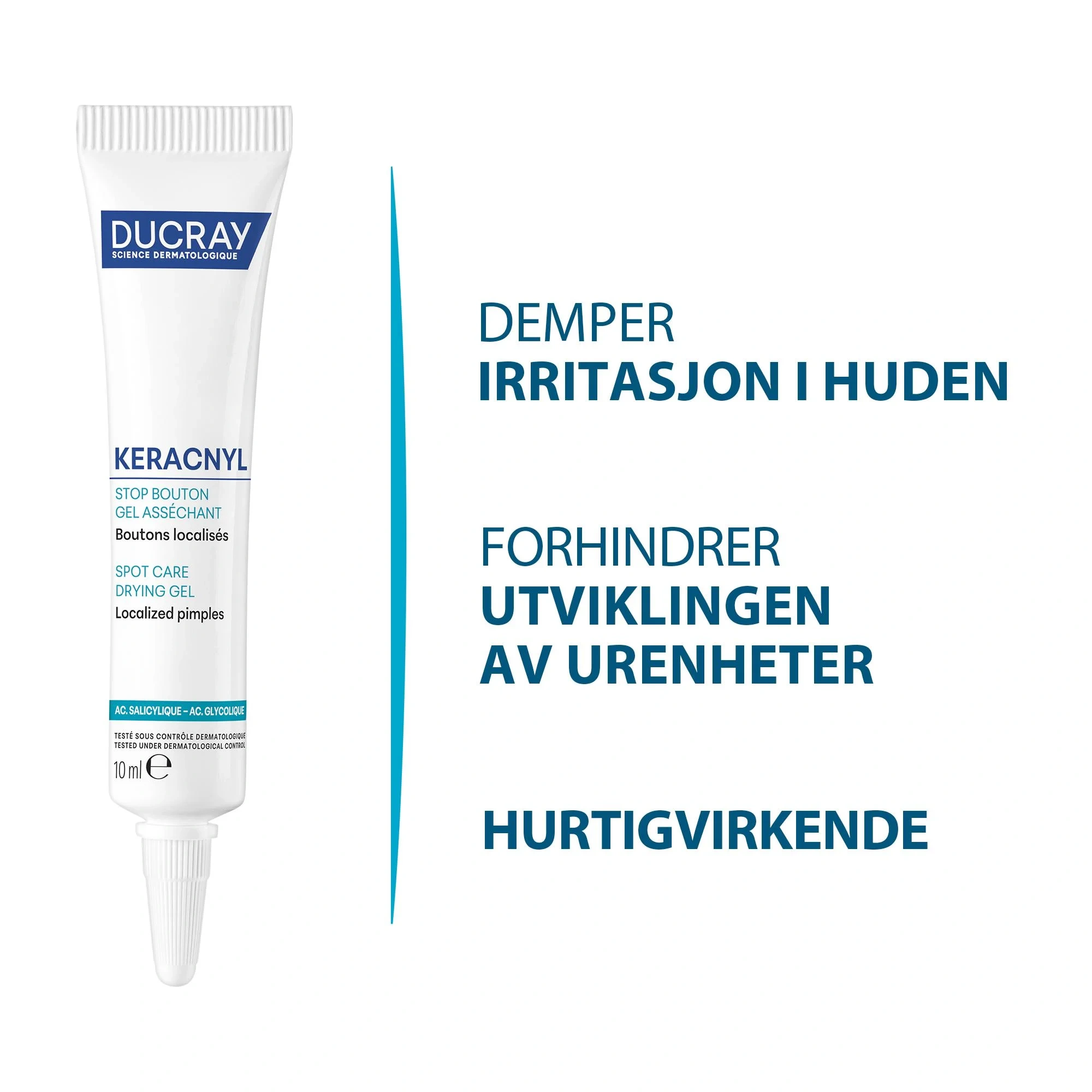 Ducray Keracnyl Spot Care Drying Gel, 10 ml