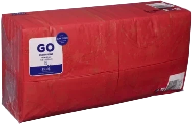 Serviett 3l40cm 1/8hbr star shine red  250stk