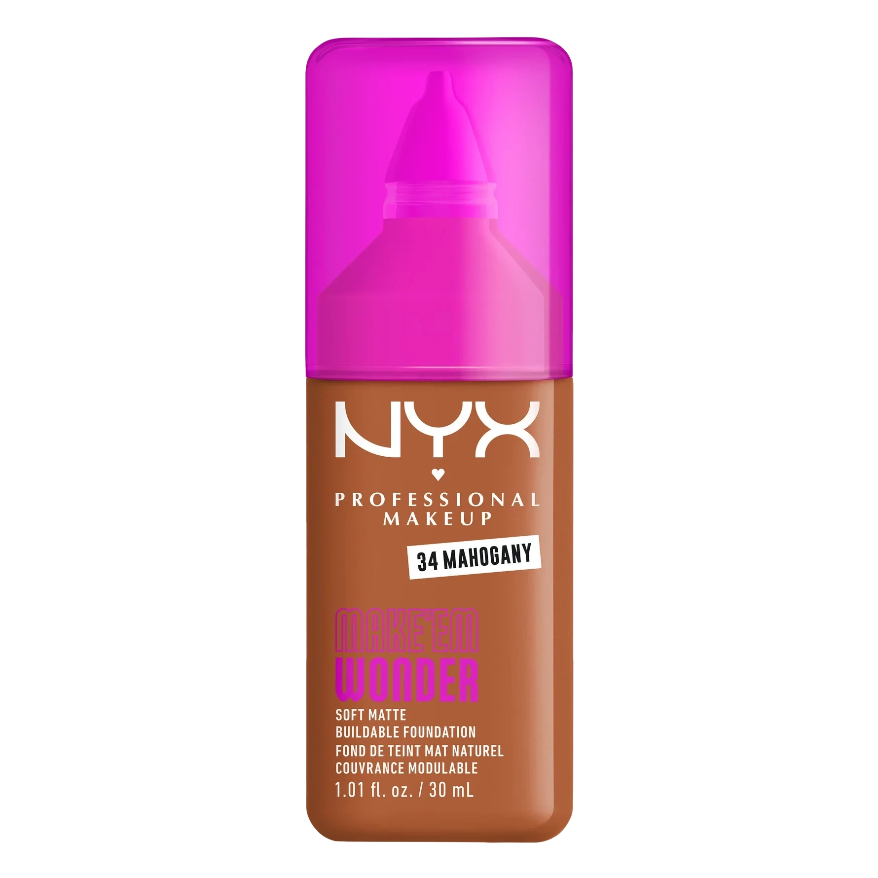 NYX PROFESSIONAL MAKEUP Make Em Wonder Foundation 34 Mahogany