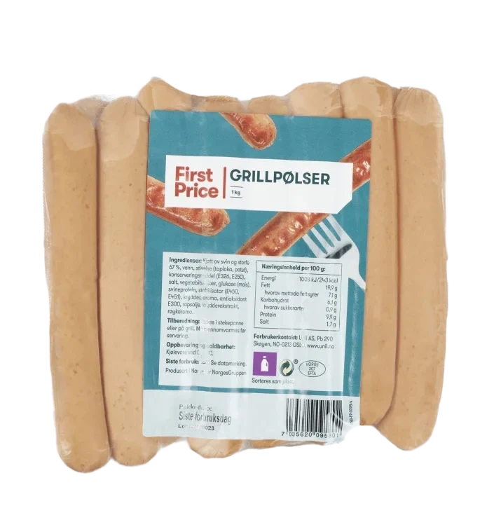 Grillpølse 1kg First Price
