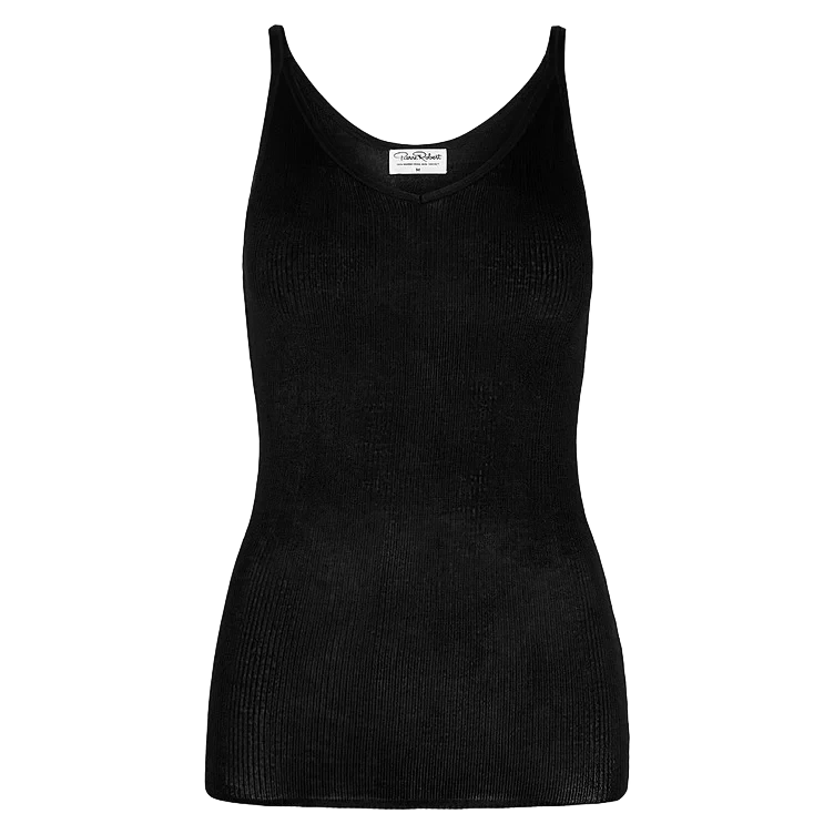 Wool Singlet Jet Black S Pierre Robert