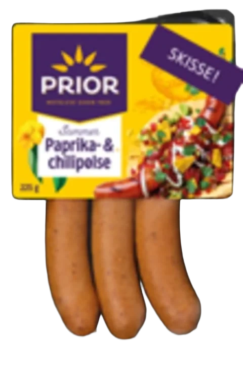 Paprika- & Chilipølse 225g