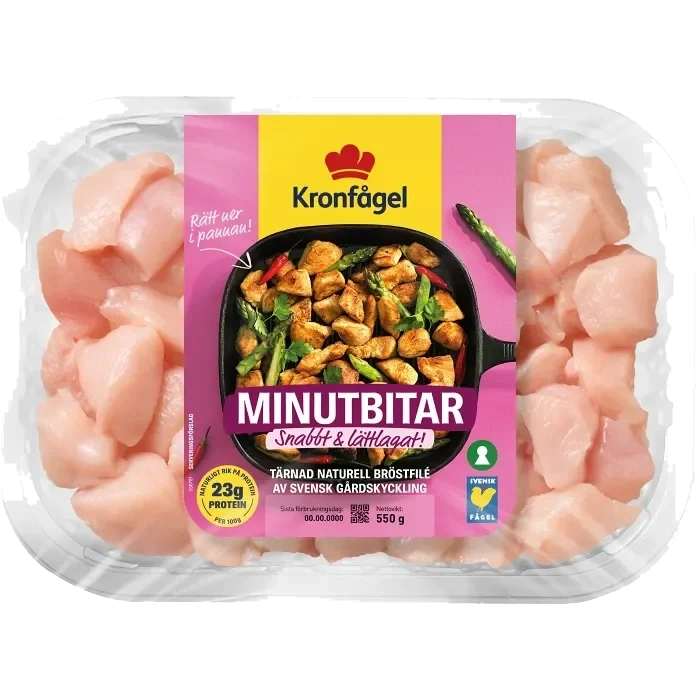 Kycklingbröstfilé Färsk Minutbitar 550g Kronfågel