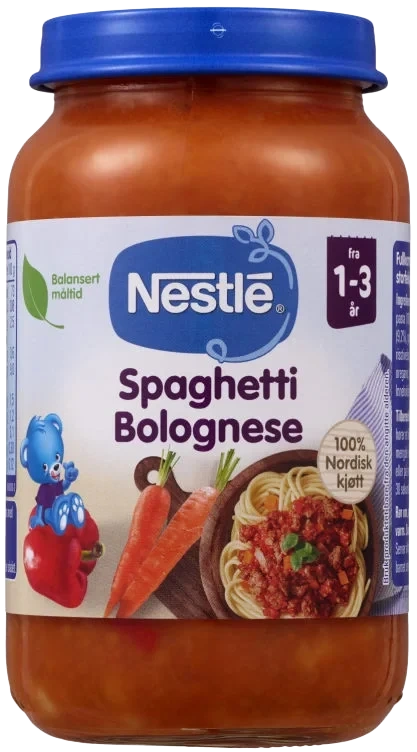 Spaghetti Bolognese 1-3år 220g Nestle