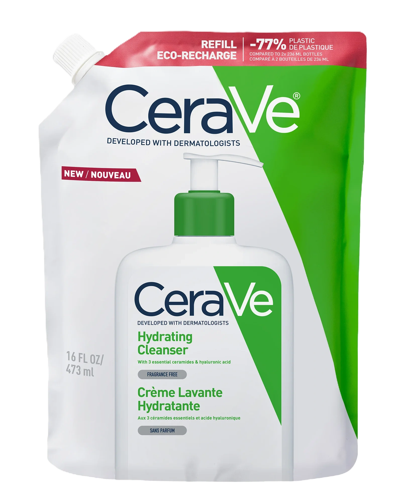 CeraVe Hydrating Cleanser Refill, 473 ml