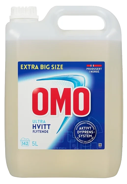 Omo ultra hvitt flytende  5l