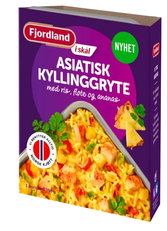 Kyllinggryte Asiatisk 350g Fjordland
