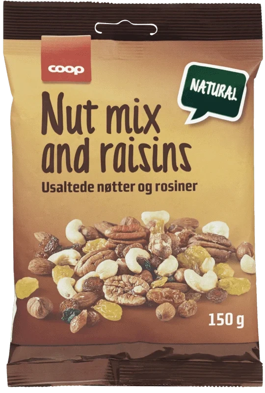 Coop Nøttemix & Rosiner Naturell 150g