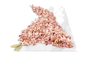 Bacon tärnat fryst