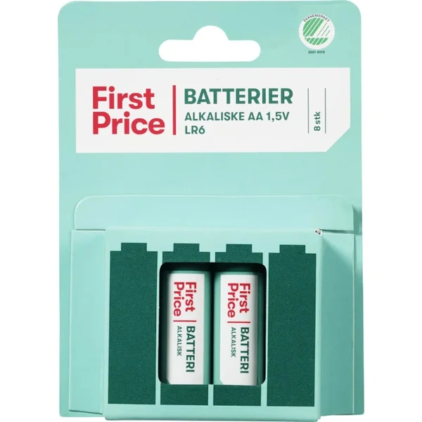 Batterier Lr06 Aa 1,5v 8stk First Price