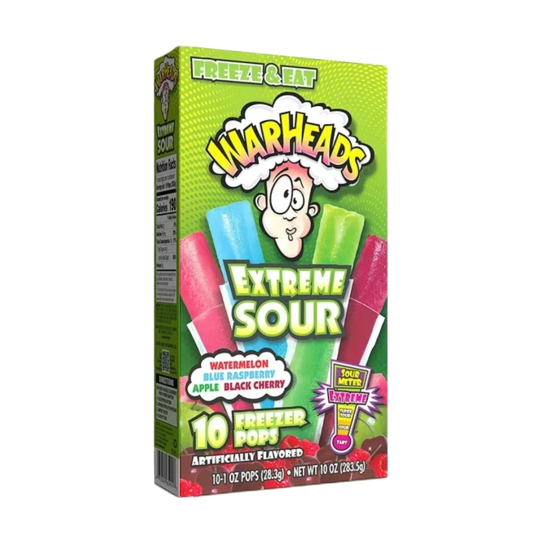 Warheads Extreme Sour Freezer Pops 283 g (10 stk)
