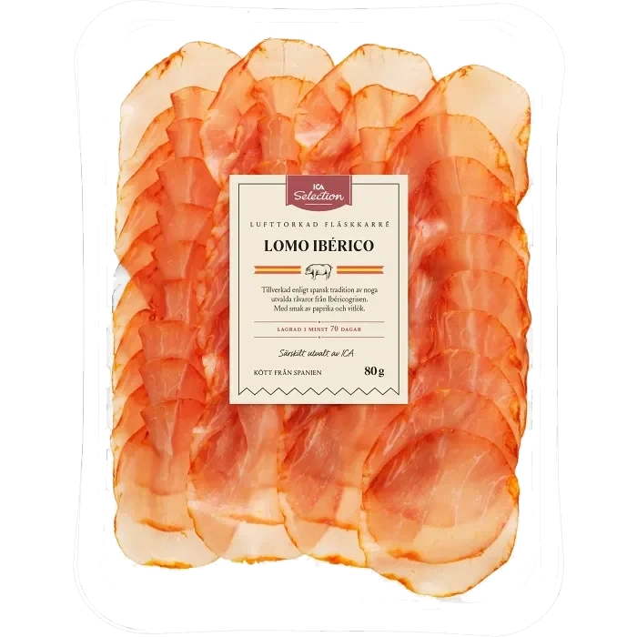 Lufttorkad skinka Lomo Iberico 80g ICA Selection