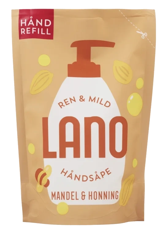 Lano Håndsåpe Mandel&Honning Refil 300ml