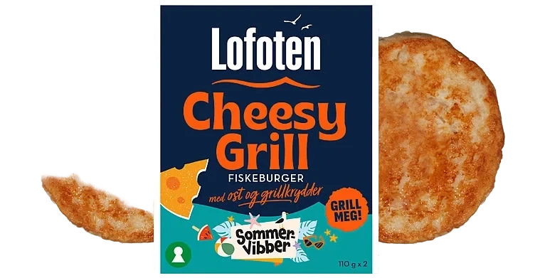 Fiskeburger m/Ost 2x110g Sommervibber