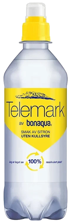 Telemark kildevann u/kullsyre m/sportscap sitron   24x0,5l