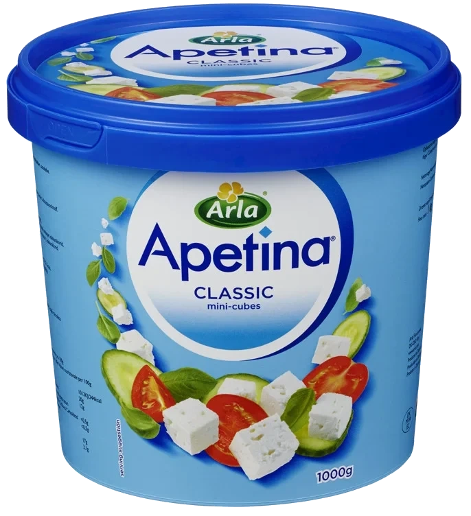 Apetina hvit ost ternet i lake  1,6kg