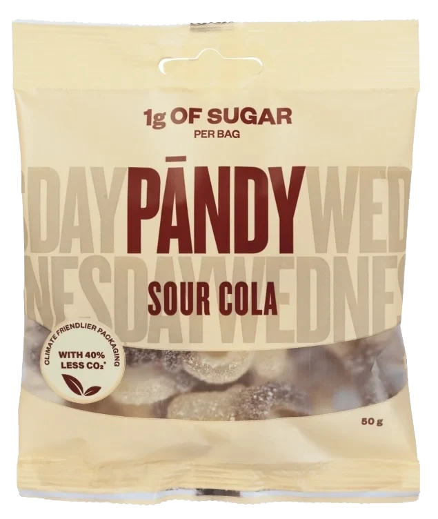 Candy Sour Cola u/Sukker 50g Pandy